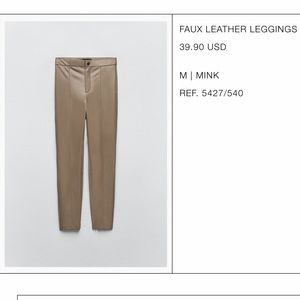 Faux Leather leggings worn once